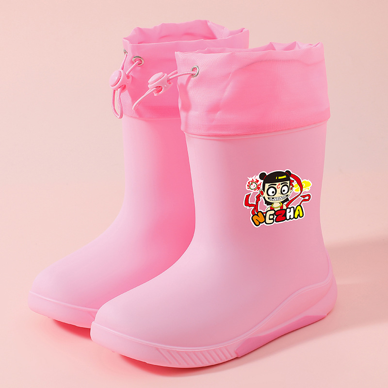 PVC gyerek esőcsizma, középső csőmagasság, vízálló, 4–12 éveseknek