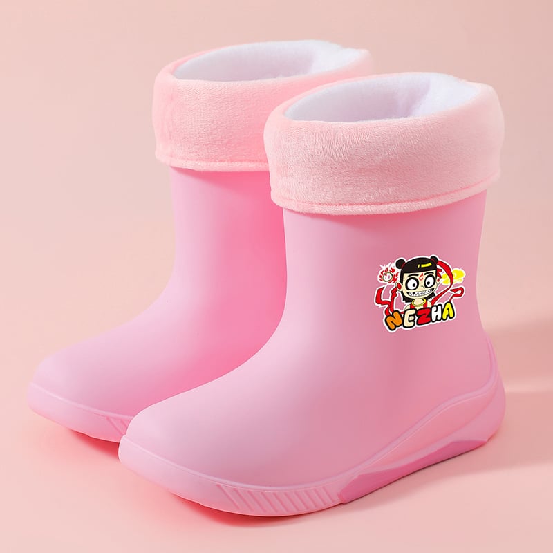 PVC gyerek esőcsizma, középső csőmagasság, vízálló, 4–12 éveseknek