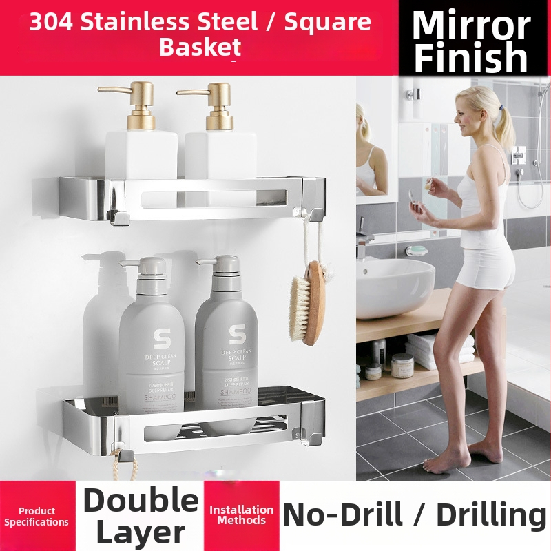 304 rozsdamentes acél törölközőtartó, skandináv stílus, modern minimál, fényes felület, készlet 2-6 darabos, DARXINEE