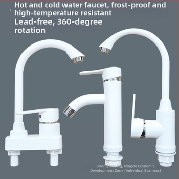 Plastový kohútik na horúcu a studenú vodu pre umývadlo a kuchynský drez, keramický diskový ventil, CE certifikát