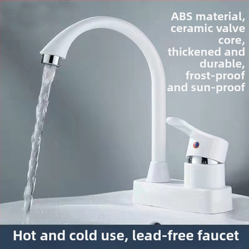 Plastový kohútik na horúcu a studenú vodu pre umývadlo a kuchynský drez, keramický diskový ventil, CE certifikát