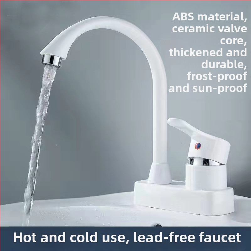 Plastový kohútik na horúcu a studenú vodu pre umývadlo a kuchynský drez, keramický diskový ventil, CE certifikát