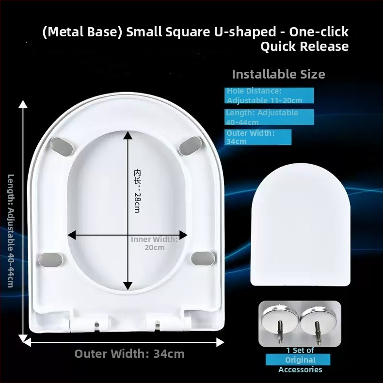 WC-fedél egygombos gyorskioldással, megerősített lágy zárás, állítható csuklótávolság, modell 01123, OEM