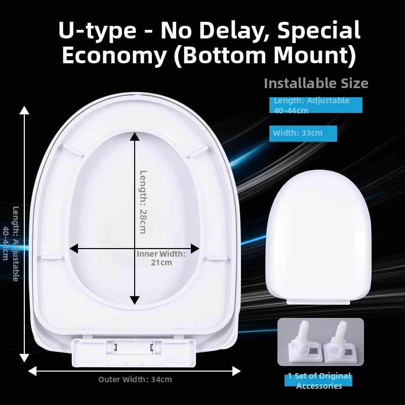 WC-fedél egygombos gyorskioldással, megerősített lágy zárás, állítható csuklótávolság, modell 01123, OEM