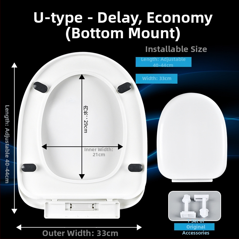 WC-fedél egygombos gyorskioldással, megerősített lágy zárás, állítható csuklótávolság, modell 01123, OEM