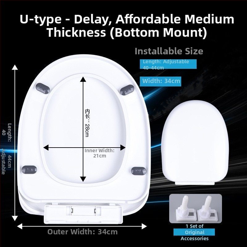 WC-fedél egygombos gyorskioldással, megerősített lágy zárás, állítható csuklótávolság, modell 01123, OEM