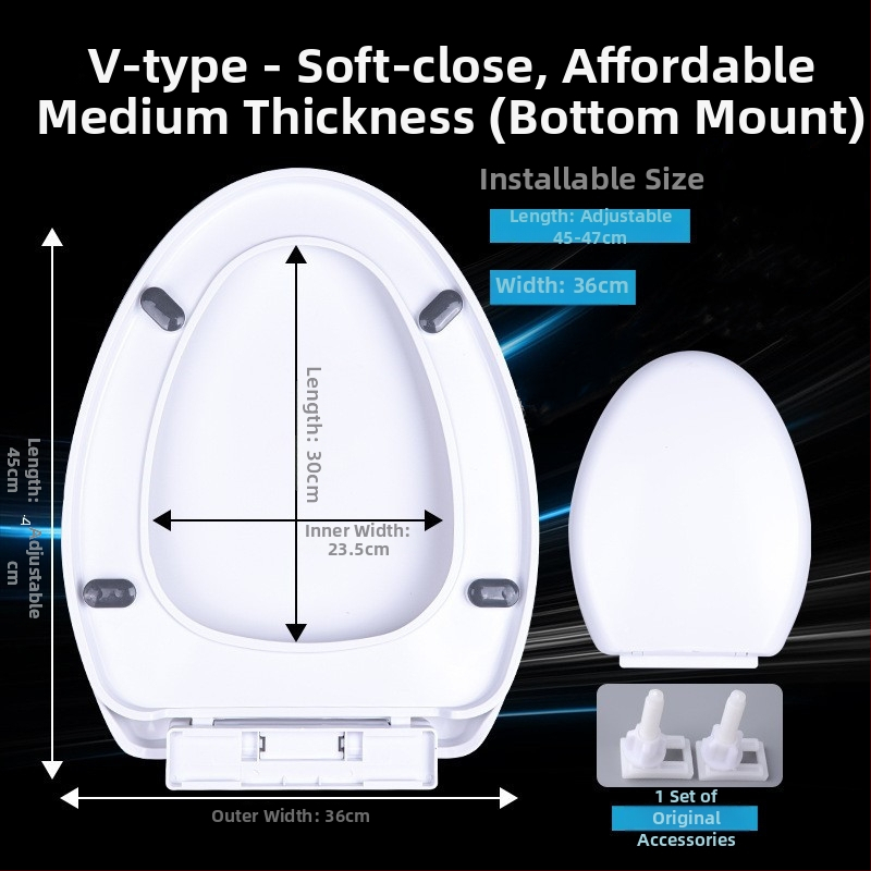WC-fedél egygombos gyorskioldással, megerősített lágy zárás, állítható csuklótávolság, modell 01123, OEM