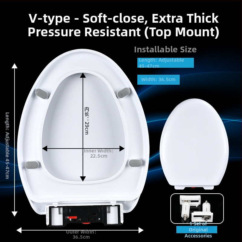 WC-fedél egygombos gyorskioldással, megerősített lágy zárás, állítható csuklótávolság, modell 01123, OEM