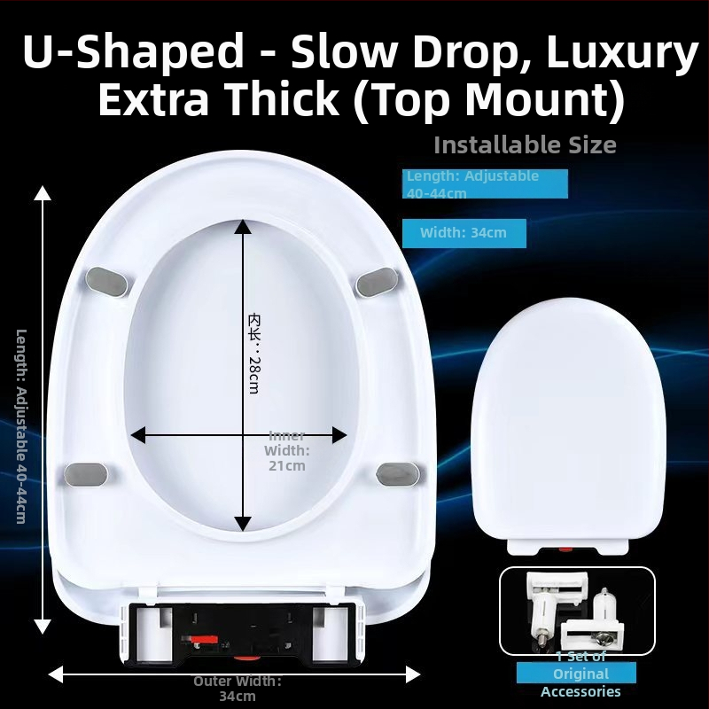 WC-fedél egygombos gyorskioldással, megerősített lágy zárás, állítható csuklótávolság, modell 01123, OEM