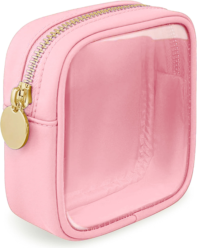 Geantă de cosmetice din PVC, cu model în carouri, căptușită cu material textil, impermeabilă și portabilă pentru depozitare acasă