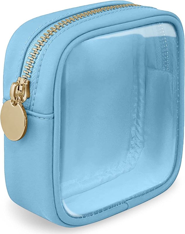 Geantă de cosmetice din PVC, cu model în carouri, căptușită cu material textil, impermeabilă și portabilă pentru depozitare acasă