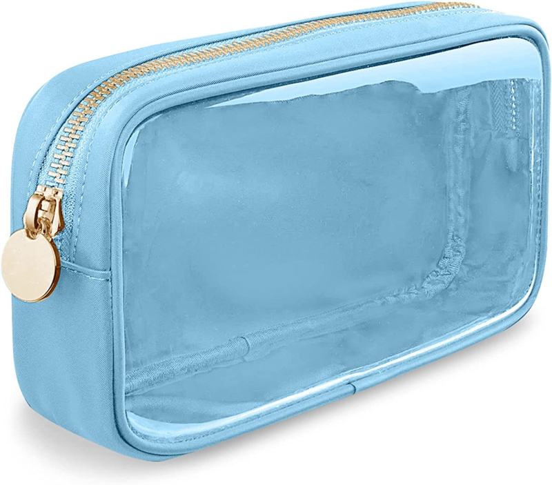 Geantă de cosmetice din PVC, cu model în carouri, căptușită cu material textil, impermeabilă și portabilă pentru depozitare acasă