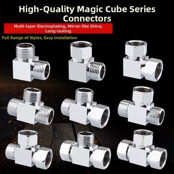 Meďový trojramenný uhlový ventil s jedným vstupom a dvomi výstupmi, chrómovaný povrch, montáž: živé pripojenie, prevádzková teplota 10–120°C, pre vodu, Buller