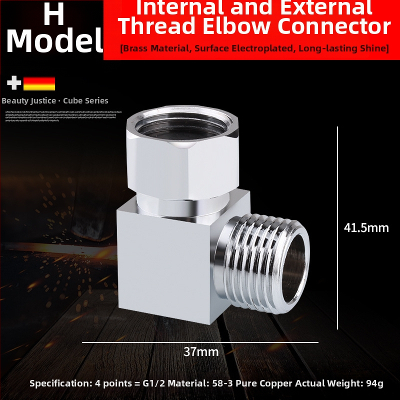 Meďový trojramenný uhlový ventil s jedným vstupom a dvomi výstupmi, chrómovaný povrch, montáž: živé pripojenie, prevádzková teplota 10–120°C, pre vodu, Buller