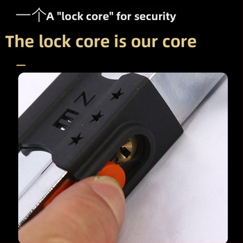 Κλειδαριά κωδικού σε U-σχήμα με διπλό άνοιγμα για γυάλινες πόρτες, με πλήρες μεταλλικό φινίρισμα, μάρκα Zhongzhou/Black Moon, μοντέρνος μινιμαλιστικός σχεδιασμός