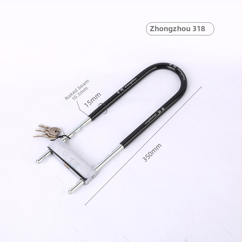 Κλειδαριά κωδικού σε U-σχήμα με διπλό άνοιγμα για γυάλινες πόρτες, με πλήρες μεταλλικό φινίρισμα, μάρκα Zhongzhou/Black Moon, μοντέρνος μινιμαλιστικός σχεδιασμός