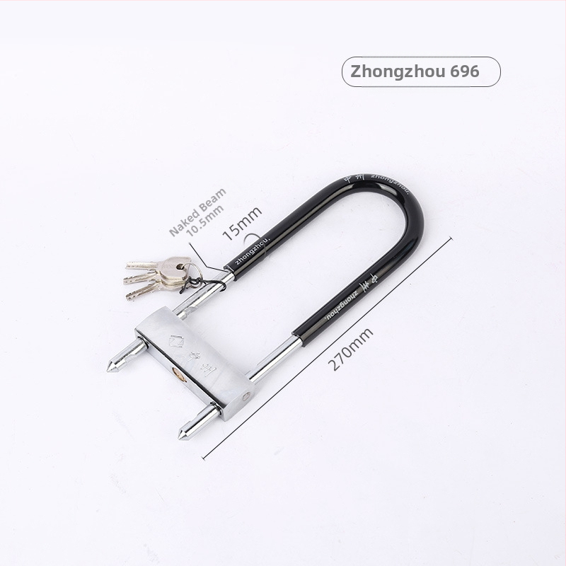 Κλειδαριά κωδικού σε U-σχήμα με διπλό άνοιγμα για γυάλινες πόρτες, με πλήρες μεταλλικό φινίρισμα, μάρκα Zhongzhou/Black Moon, μοντέρνος μινιμαλιστικός σχεδιασμός