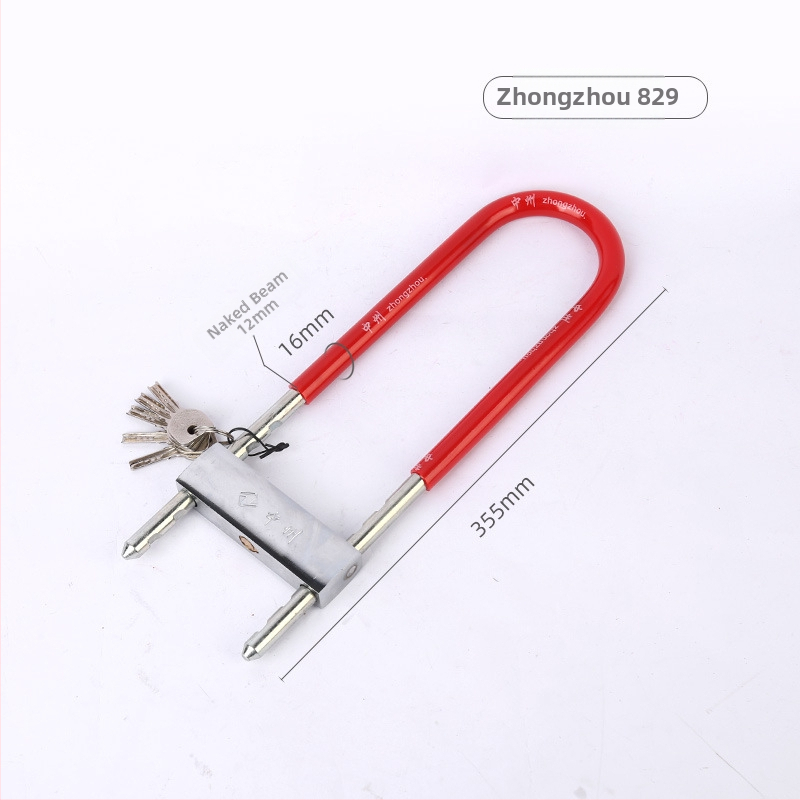 Κλειδαριά κωδικού σε U-σχήμα με διπλό άνοιγμα για γυάλινες πόρτες, με πλήρες μεταλλικό φινίρισμα, μάρκα Zhongzhou/Black Moon, μοντέρνος μινιμαλιστικός σχεδιασμός