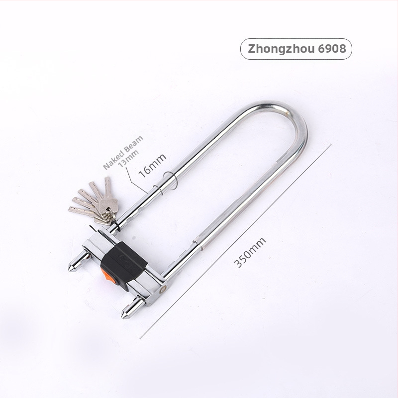 Κλειδαριά κωδικού σε U-σχήμα με διπλό άνοιγμα για γυάλινες πόρτες, με πλήρες μεταλλικό φινίρισμα, μάρκα Zhongzhou/Black Moon, μοντέρνος μινιμαλιστικός σχεδιασμός