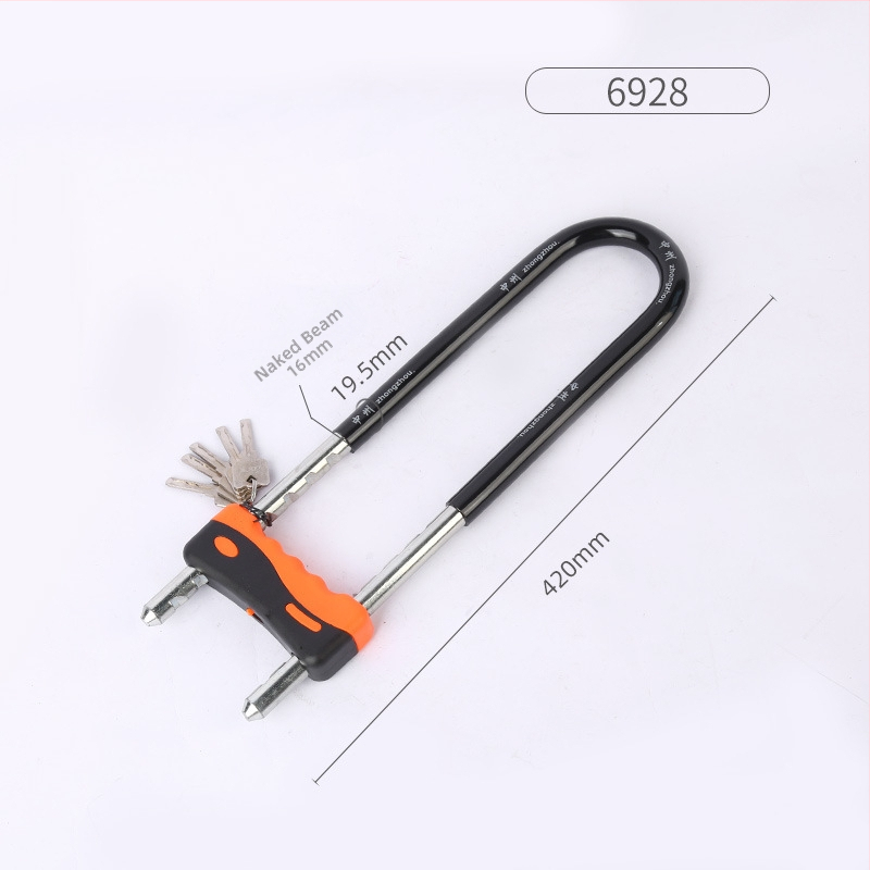 Κλειδαριά κωδικού σε U-σχήμα με διπλό άνοιγμα για γυάλινες πόρτες, με πλήρες μεταλλικό φινίρισμα, μάρκα Zhongzhou/Black Moon, μοντέρνος μινιμαλιστικός σχεδιασμός