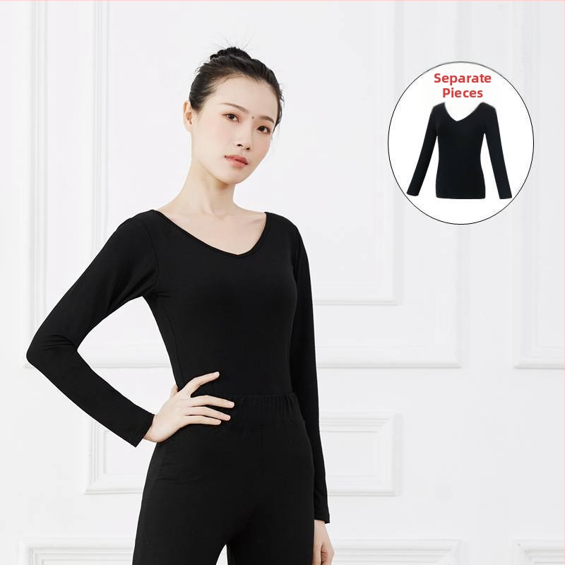 Női modern tánc edző szett - Modal anyag pamut bélésével; négy évszakos viselet; alkalmas a színpadra, néptáncra, Yangko-ra és társastáncra