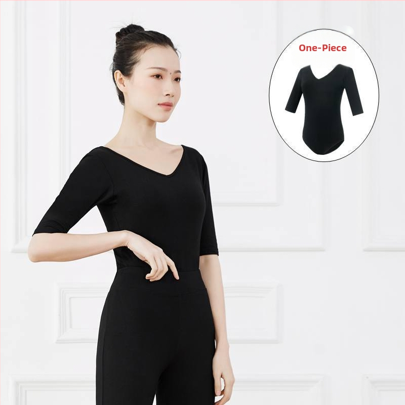 Női modern tánc edző szett - Modal anyag pamut bélésével; négy évszakos viselet; alkalmas a színpadra, néptáncra, Yangko-ra és társastáncra