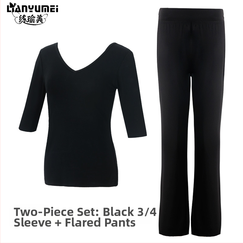 Női modern tánc edző szett - Modal anyag pamut bélésével; négy évszakos viselet; alkalmas a színpadra, néptáncra, Yangko-ra és társastáncra