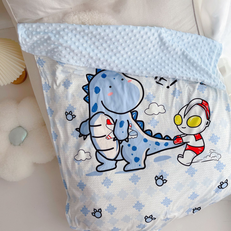 Παιδική κουβέρτα από 100% βαμβάκι, με σχέδιο ζώων και κινούμενων σχεδίων, για ηλικίες 3–8 ετών, ασφάλεια Κατηγορίας A, κατάλληλη για όλες τις εποχές