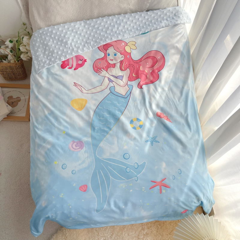 Παιδική κουβέρτα από 100% βαμβάκι, με σχέδιο ζώων και κινούμενων σχεδίων, για ηλικίες 3–8 ετών, ασφάλεια Κατηγορίας A, κατάλληλη για όλες τις εποχές