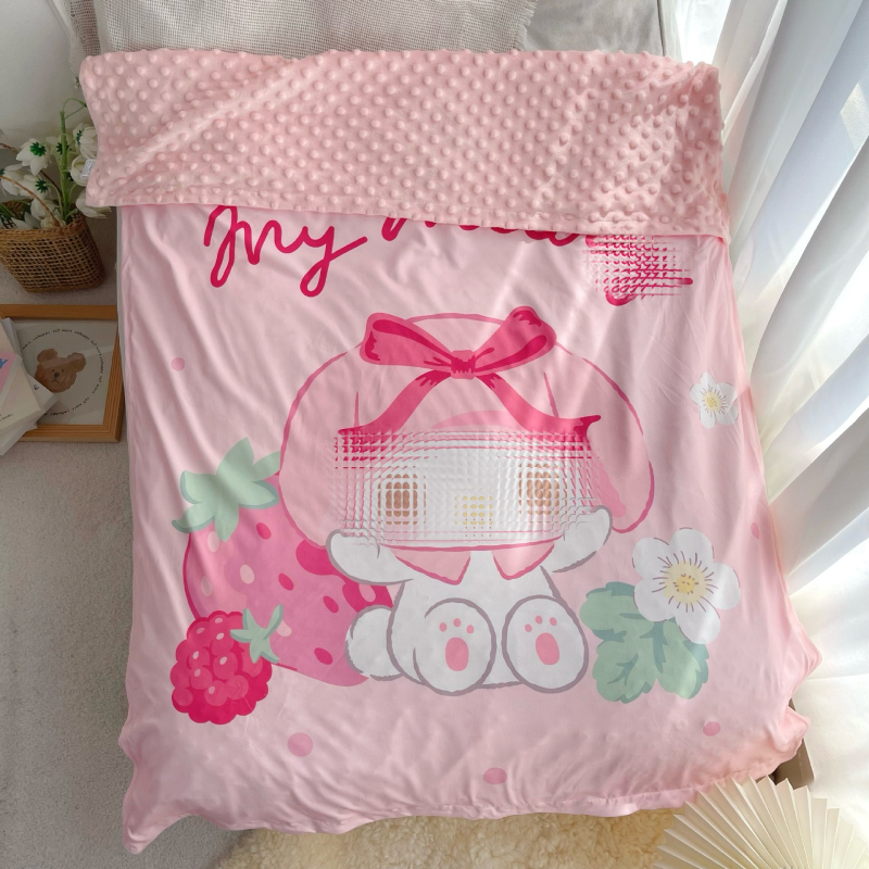 Παιδική κουβέρτα από 100% βαμβάκι, με σχέδιο ζώων και κινούμενων σχεδίων, για ηλικίες 3–8 ετών, ασφάλεια Κατηγορίας A, κατάλληλη για όλες τις εποχές