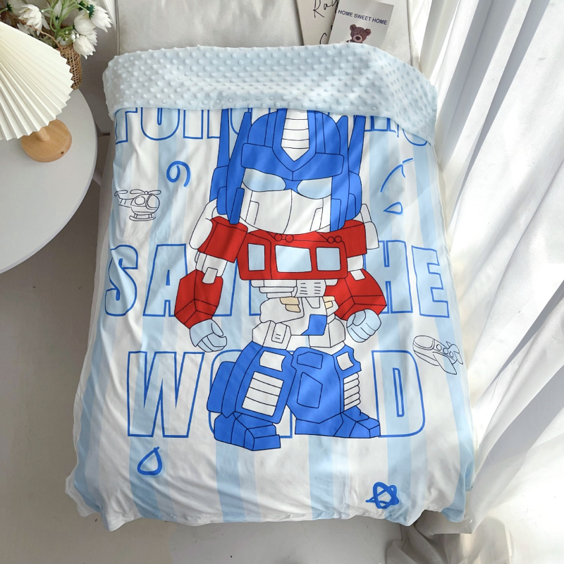 Παιδική κουβέρτα από 100% βαμβάκι, με σχέδιο ζώων και κινούμενων σχεδίων, για ηλικίες 3–8 ετών, ασφάλεια Κατηγορίας A, κατάλληλη για όλες τις εποχές