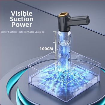 Aspirator de mână pentru mașină, fără fir, cu aspirație de 11000 Pa, 7,4 V, 120 W, model 3101, funcție de umflare și iluminare LED.