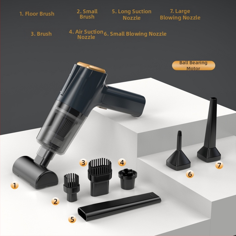 Aspirator de mână pentru mașină, fără fir, cu aspirație de 11000 Pa, 7,4 V, 120 W, model 3101, funcție de umflare și iluminare LED.