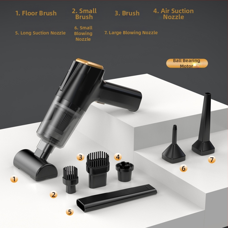 Aspirator de mână pentru mașină, fără fir, cu aspirație de 11000 Pa, 7,4 V, 120 W, model 3101, funcție de umflare și iluminare LED.