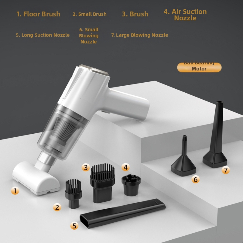 Aspirator de mână pentru mașină, fără fir, cu aspirație de 11000 Pa, 7,4 V, 120 W, model 3101, funcție de umflare și iluminare LED.