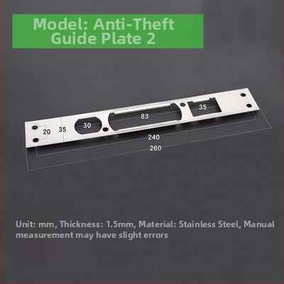 Ajtózár vezetőlemez – rozsdamentes acél, modell Guide Plate, Jin Xiduo, ajtózárakhoz