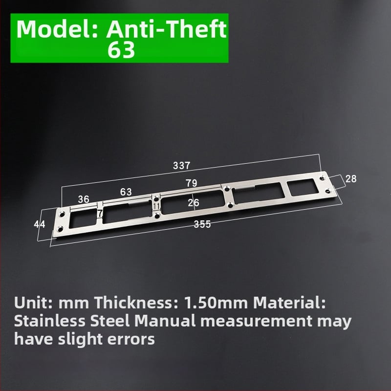 Ajtózár vezetőlemez – rozsdamentes acél, modell Guide Plate, Jin Xiduo, ajtózárakhoz