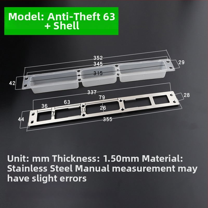 Ajtózár vezetőlemez – rozsdamentes acél, modell Guide Plate, Jin Xiduo, ajtózárakhoz