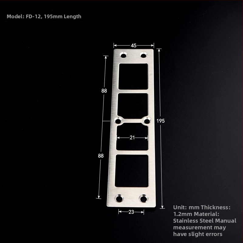 Ajtózár vezetőlemez – rozsdamentes acél, modell Guide Plate, Jin Xiduo, ajtózárakhoz