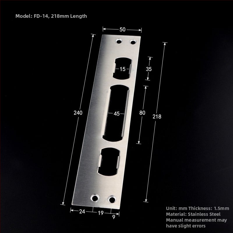 Ajtózár vezetőlemez – rozsdamentes acél, modell Guide Plate, Jin Xiduo, ajtózárakhoz