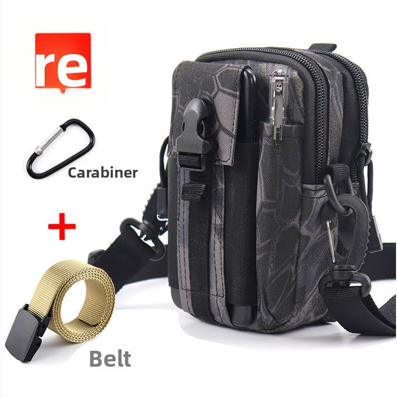 Geantă talie tactică pentru telefon, multifuncțională, din pânză Oxford, pentru ciclism