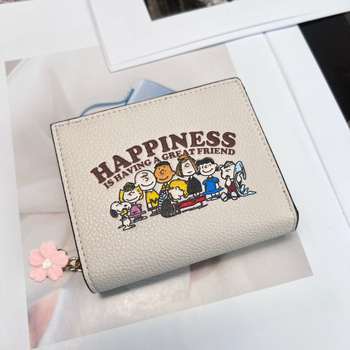 Portofel din piele naturală cu închidere dublă, model litere, căptușeală din pânză, capacitate mare, pentru multe carduri