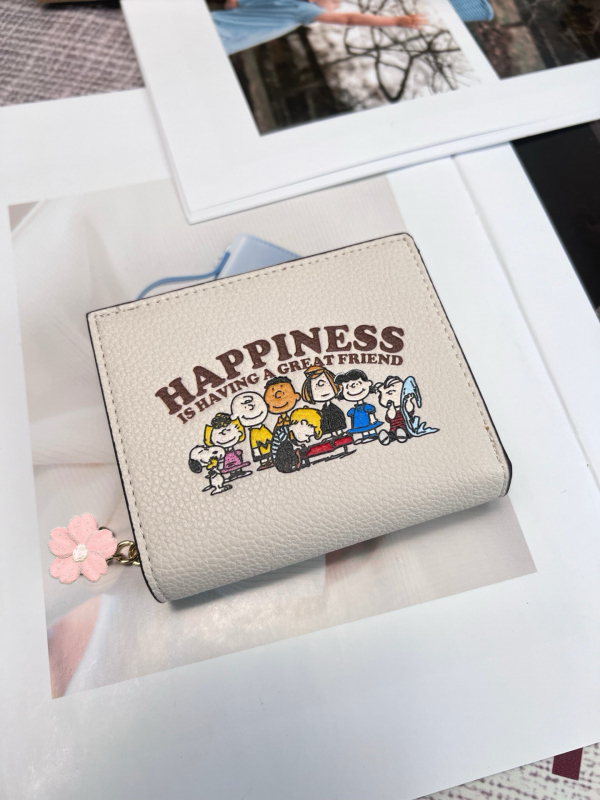 Portofel din piele naturală cu închidere dublă, model litere, căptușeală din pânză, capacitate mare, pentru multe carduri