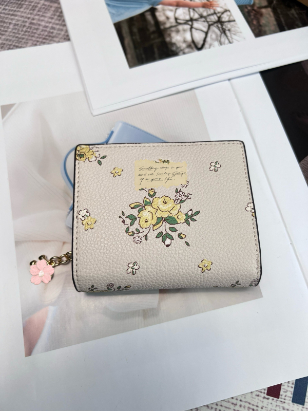 Portofel din piele naturală cu închidere dublă, model litere, căptușeală din pânză, capacitate mare, pentru multe carduri