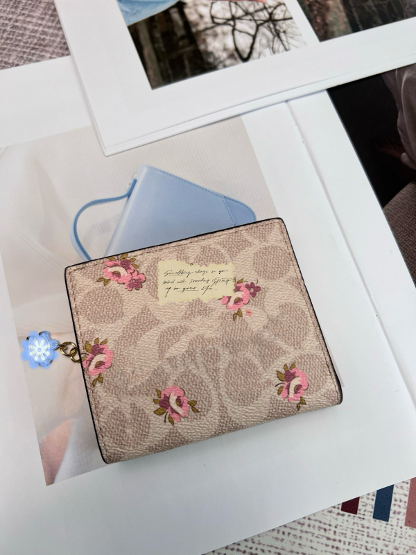 Portofel din piele naturală cu închidere dublă, model litere, căptușeală din pânză, capacitate mare, pentru multe carduri