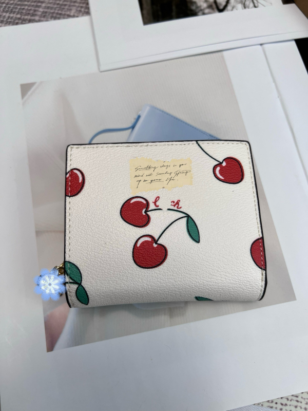 Portofel din piele naturală cu închidere dublă, model litere, căptușeală din pânză, capacitate mare, pentru multe carduri