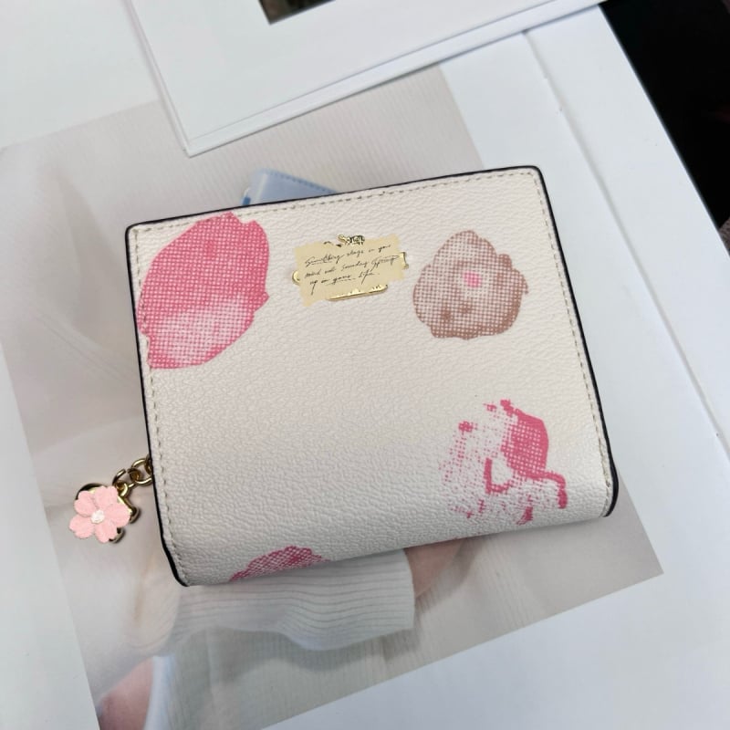 Portofel din piele naturală cu închidere dublă, model litere, căptușeală din pânză, capacitate mare, pentru multe carduri