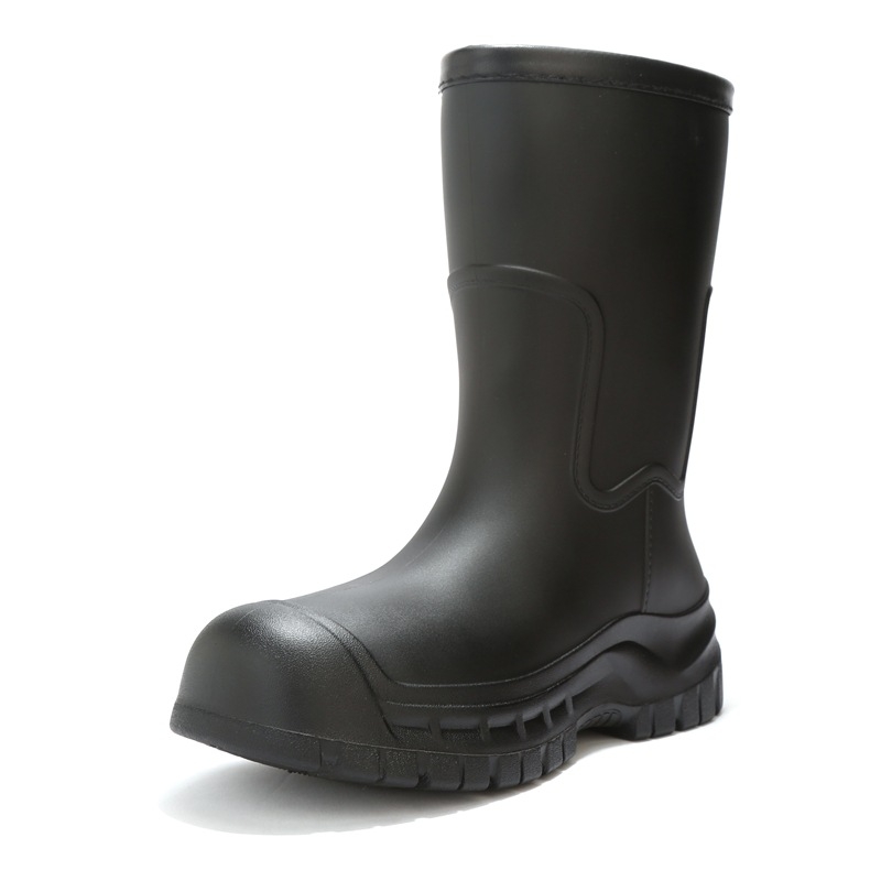 Γυναικείες γαλότσες PVC, με ψηλό σωλήνα, επίπεδη σόλα, καθημερινό στυλ, για όλες τις σεζόν