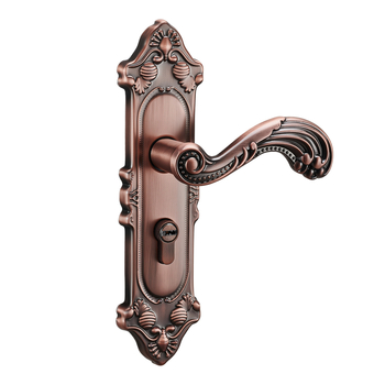 Kľučka na dvere so zámkom pre vnútorné drevené dvere, európsky štýl, zliatina zinku, model T222, moderný minimalistický dizajn