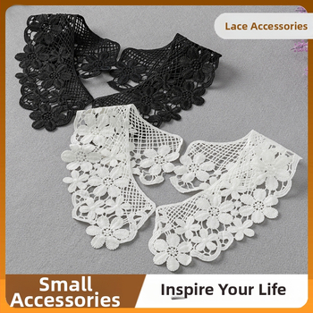 Dantellált gallér kiegészítő, gyapjú, egyszínű minta, koreai stílus, 2025 tavasz, gyerekeknek